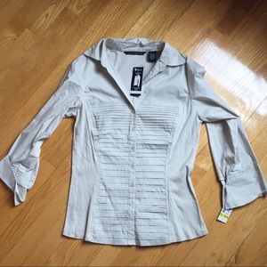 NWT Zac & Rachel Beige Button Down